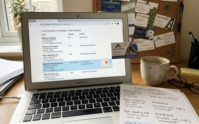 Two side-by-side sections of a directory webpage, one clearly labeled Sponsored and one showing an unlabeled earned ranking list